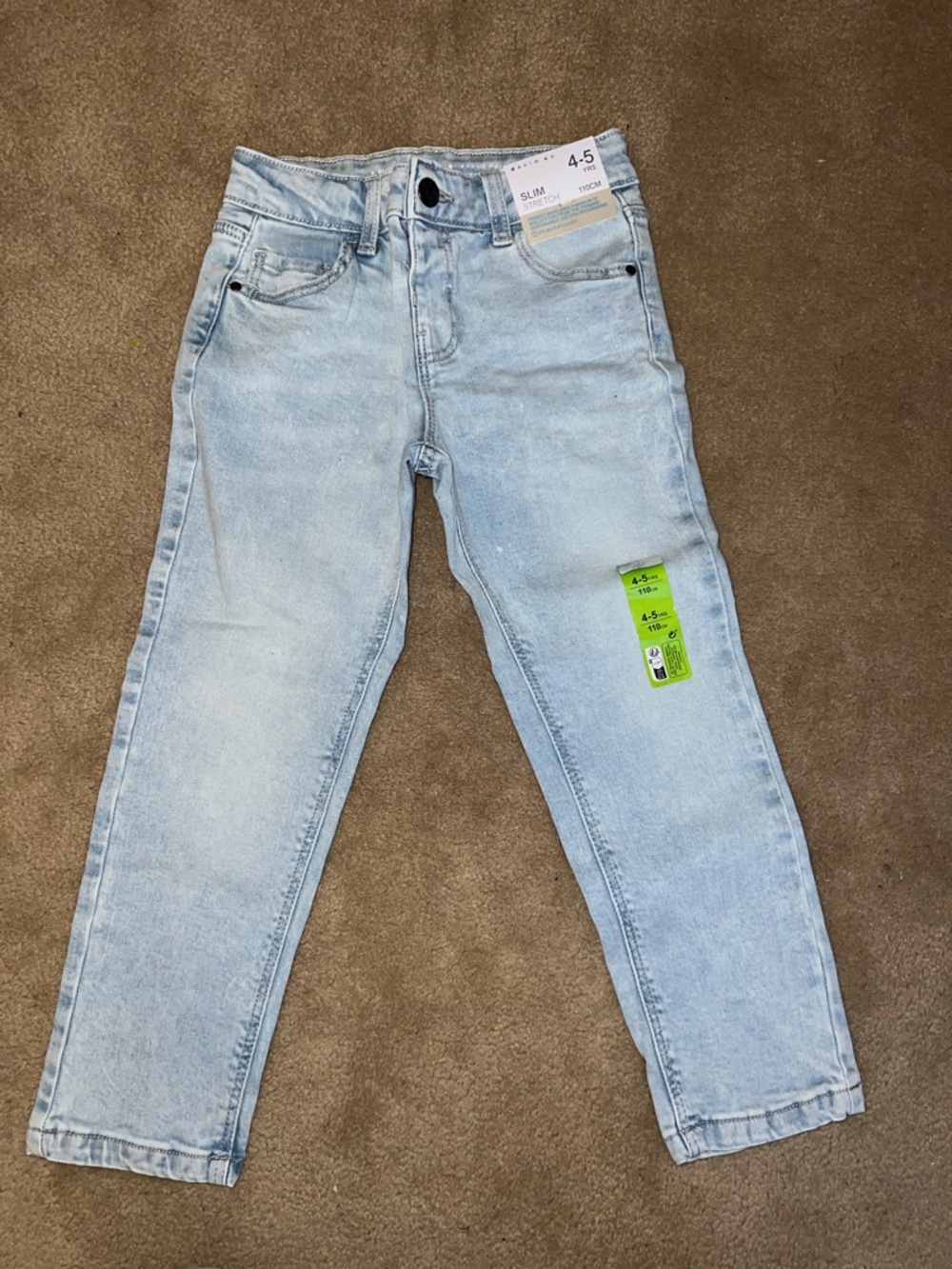 Light Wash Slim Kids Jeans - Size 4-5
